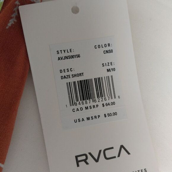 RVCA DAZE Shorts Size 10/M - Picture 5 of 13
